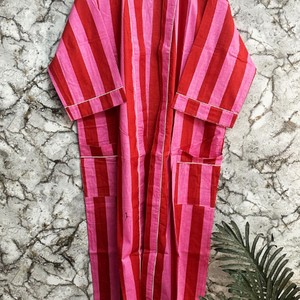 Vestido Kimono con Estampado Floral 100% Algodón para Mujer, Tejido de Alta Calidad, Informal, Transpirable, de Secado Rápido, para Invierno, Primavera, Verano y Otoño - Product Image 4