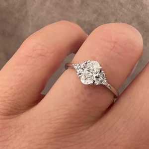Bagues de fiançailles ovales en diamant de laboratoire en gros, personnalisées en or massif 10K 14K 18K, alliances de mariage modernes, fabricant de bijoux - Product Image 6