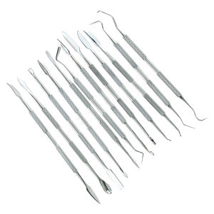 Juego de herramientas de cera para tallado de laboratorio, 12 piezas, kit de pulido a espejo, herramientas de cera para dentistas, el mejor juego dental de instrumentos quirúrgicos de calidad. - Product Image 1
