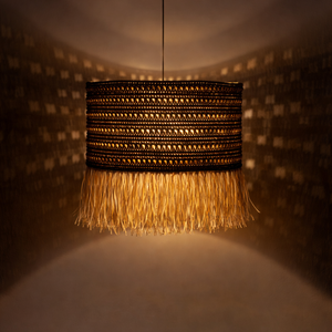 โคมไฟหวายสานมือคุณภาพสูงสไตล์วินเทจ ดีไซน์ทันสมัย เป็นมิตรกับสิ่งแวดล้อม เหมาะสำหรับตกแต่งบ้าน - Product Image 2