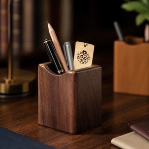 Organisateur de papeterie minimaliste en bois pour fournitures de bureau - Product Image 4