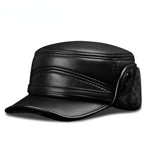 Casquette en cuir marron conçue pour sublimer le style motard western, les aventures en plein air et les tenues décontractées - Product Image 4