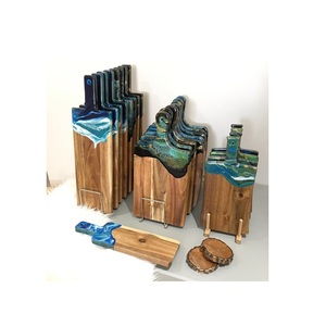 Tabla de Cortar Rectangular de Madera y Resina Hecha a Mano, Diseño Imperial, 1.5 cm de Grosor, Apta para Lavavajillas - Product Image 4