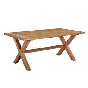 Ensemble de table à manger de style farmhouse en bois massif de haute qualité, design simple et attrayant, prix de gros - Product Image 1