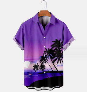 เสื้อเชิ้ตฮาวายชายหาดแขนสั้นพิมพ์ลายดิจิทัลแบบสั่งทำสำหรับผู้ชายสไตล์ลำลองฤดูร้อน - Product Image 6