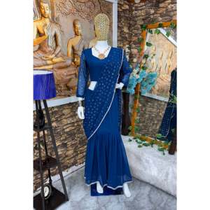 Ready to Wear Beautiful <b>Party</b> <b>Jumpsuit</b> Lehenga Saree for Elegant Look - Product Image 2
