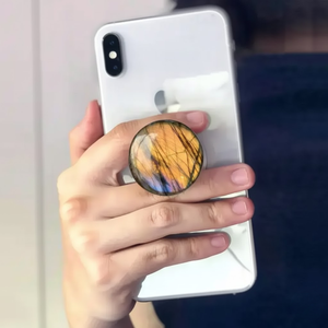 Exclusivo Soporte para Teléfono de Labradorita con Acabado Brillante, Regalo de Cumpleaños |   Empuñadura de Cristal Natural Flash |   Elegante Soporte para Móvil |   Diseño Artesanal - Product Image 3