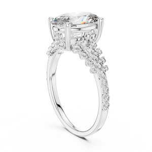 Wholesale 925 Sterling Silver Round Cut Moissanite <b>Diamond</b> <b>Ring</b> Engagement Jewelry OEM ODM Manufacturer Supplier - Product Image 4