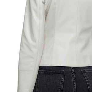 Custom <b>Ladies</b> Racer <b>Leather</b> <b>Jacket</b> With Logo Patches Women Motorcycle <b>Leather</b> <b>Jacket</b> - Product Image 5