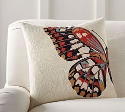 Butterfly Punch Needle Embroidery Cotton Cushion Cover Handmade Decorative <b>Pillow</b> Case For Sofa Couch Living Room Home Decor - Product Image 1
