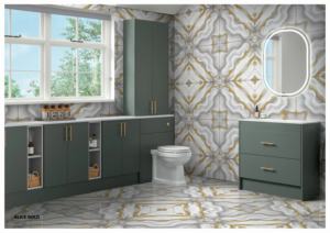 Carreaux de porcelaine brillants de qualité supérieure, effet marbre, format 60x120cm (600x1200mm, 24x48 pouces), pour murs et sols intérieurs de luxe. - Product Image 3