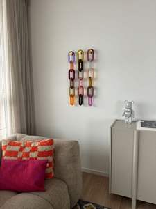 Décoration murale en chaîne de résine multicolore, panneau suspendu en acrylique à maillons, écran dégradé en plastique, séparateur de pièce intérieur, ornement pour la maison - Product Image 5