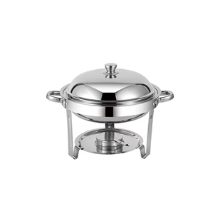 New Arrival Stainless Steel Round Casserole Dish 24cm Insulated Food <b>Warmer</b> with Lid and Stand Modern Design - Product Image 4