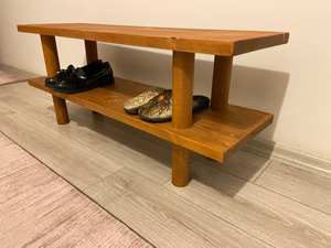 Mesa Consola de Madera Maciza Reciclada Más Vendida, Mesa de Pasillo de Madera con Estante, Mueble para Sala de Estar, Entrada o Sofá - Product Image 3