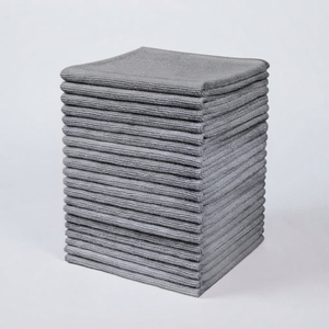 Serviettes de cuisine multi-usages en microfibre, carrées, écologiques, couleur personnalisée, séchage rapide, lavables en machine, tissu tricoté, ensemble - Product Image 3