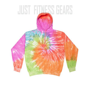 Sweat-shirt à capuche coupe-vent 100 % coton tie-dye personnalisé avec poches, vente en gros, coupe classique, streetwear, mode - Product Image 4
