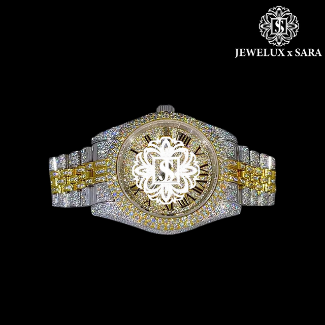 High Quality Stainless Steel Mossinate Diamond Watch with Quartz Movement Water Resistant Design and Fashionable Unisex Style