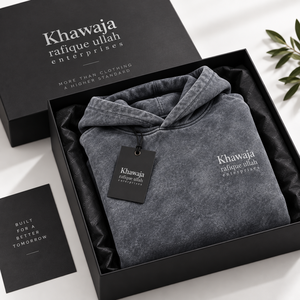 เสื้อฮู้ดดี้ผู้ชายทรงปกติ สีเทาล้วน ผ้าฝ้ายเฟรนช์เทอร์รี่ ยี่ห้อ Khawaja Rafique Ullah Enterprises สำหรับใส่ลำลองในฤดูใบไม้ร่วง - Product Image 4