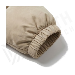 Hooded Quilted Waterproof <b>Bubble</b> Jacket Black Full Sleeve Winter Windproof Cotton Shell Knitted Fabric Polyester Filling Stand - Product Image 6