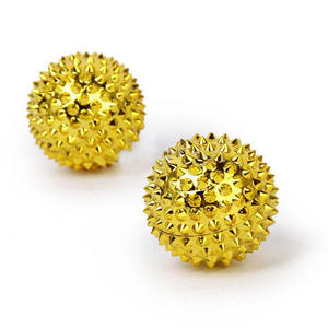 Bola de Masaje Magnética de Metal para Manos, 5.6cm, Chapada en Oro/Níquel/Plata/Antiguo - Product Image 2