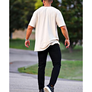 Black Slim Fit <b>Men</b> Jeans Mid Waist <b>Stretch</b> Denim Straight Leg Casual Wear - Product Image 2