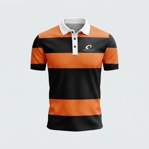 Polo à manches courtes pour homme, style streetwear, 100% polyester, prix bas, design tendance, nouvelle arrivée, respirant, séchage rapide - Product Image 2