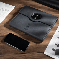 Carnet OEM CARDSILK avec batterie externe, couverture rigide en cuir PU, coffret cadeau, agenda multifonctionnel pour logo personnalisé d'entreprise