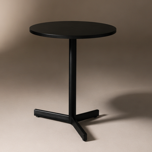 Mesa de Centro Redonda Moderna con Pedestal de Metal, Mesa Auxiliar Minimalista para Sala de Estar, Balcón, Restaurante, Cafetería y Hotel - Product Image 2