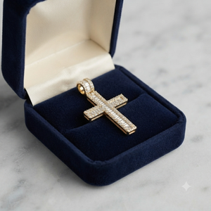 Collier religieux chrétien en argent 925 avec croix de Jésus, bijoux personnalisés, pendentif entièrement serti de diamants de laboratoire, style hip-hop, breloques. - Product Image 5
