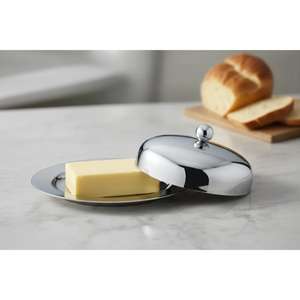 Beau becquet à beurre en acier inoxydable poli miroir, récipient à beurre en métal pour le rangement de cuisine, becquet à beurre rectangulaire - Product Image 5