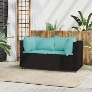 Sofá Esquinero Negro para Patio, Decoración de Jardín - Product Image 1