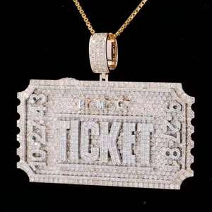 Lujoso Colgante de Diamante Moissanite con Incrustaciones de Circonitas, Joyería Hip Hop Personalizada y Elegante para Regalo y Fiestas - Product Image 6