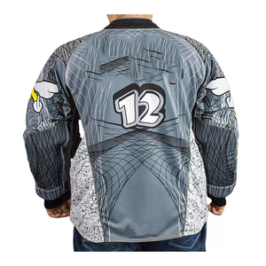Custom <b>Paintball</b> Team Jersey Breathable Mesh Panels Anti Bacterial Quick Dry Long Sleeve Apparel Supplier - Product Image 2