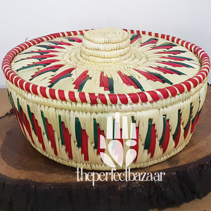Mini Cesta Redonda de Hierba Natural con Tapa y Asa, Ecológica - Product Image 3