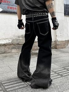 Pantalones vaqueros acampanados con costuras irregulares para hombre, pantalones vaqueros con parte inferior acampanada, pantalones estilo disco, pantalones retro de los años 60 y 70 - Product Image 3