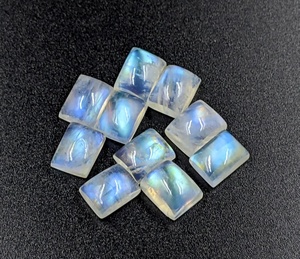 พลอยมูนสโตนทรงบาแกตต์สีรุ้ง ขนาด 9x11 12x16 มม. พลอยธรรมชาติสำหรับทำเครื่องประดับ ราคาขายส่ง - Product Image 3