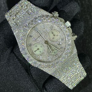 Relojes de Pulsera de Cristal de Zafiro Mecánicos Automáticos de Moda Hip Hop Clásicos Unisex Hechos a Mano con Joyas de Belleza Personalizadas, Resistentes al Agua hasta 100 Bares - Product Image 1