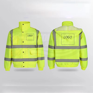 Reflective Waterproof Polyamide <b>Work</b> <b>Jacket</b> High Visibility <b>Construction</b> Workers' Winter <b>Jacket</b> Custom Made OEM Service Unisex - Product Image 4