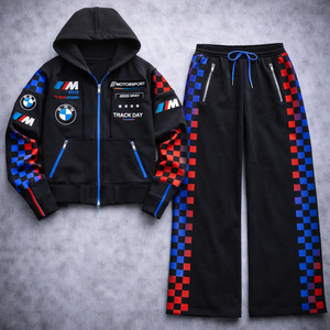 Sudadera con capucha y cremallera de forro polar transpirable, inspirada en carreras GP, personalizada, unisex, para invierno, con estampado serigráfico, estilo urbano. - Product Image 3