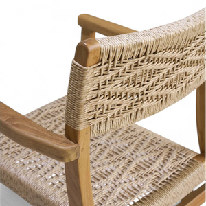 Sillón de Ratán de Estilo Lujoso con Estructura de Madera de Teca Resistente para Decoración de Muebles de Hogar y Jardín - Product Image 5