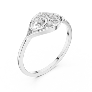 Anillo de Diamantes de Oro Sólido de 14k para Mujer, Corte Brillante Redondo, Anillo de Compromiso Clásico, Apilable, Diseño Minimalista, para Regalo - Product Image 5