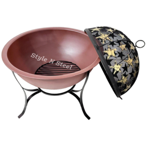 Brasero Clásico Upper Stars con Pintura Resistente al Calor, Diseño Independiente, para Leña/Carbón, para Exteriores y Barbacoa - Product Image 1