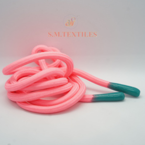 Cordón Redondo de Poliéster de Color Sólido con Puntas de Silicona, Cordón Trenzado para Sudaderas, Proveedor OEM ODM Personalizado - Product Image 1
