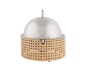 Olla de Acero Inoxidable de Lujo con Base Decorativa Tejida para Buffet, Cazuela para Calentar Comida en Hoteles y Restaurantes - Product Image 1