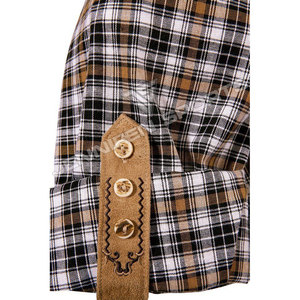Camisa de Vestir de Manga Corta para Hombre, Talla Grande, 100% Algodón, Transpirable, Estilo Bávaro Alemán, para Oktoberfest, Disfraz - Product Image 6