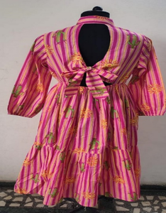 Robe tendance en coton imprimé, légère, décontractée pour l'été, pour femmes, vente en gros - Product Image 3