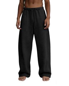 Pantalon de survêtement surdimensionné personnalisé avec logo, pour homme, grande taille, épais, basique, uni, de haute qualité, coupe large et ample - Product Image 4