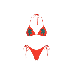 Solid <b>Blue</b> Handmade <b>Bikini</b> <b>Set</b> with Custom Cartoon Beaded Two-Piece Swimwear for Women's Beachwear Custom <b>Bikini</b> and Thong <b>Set</b> - Product Image 2