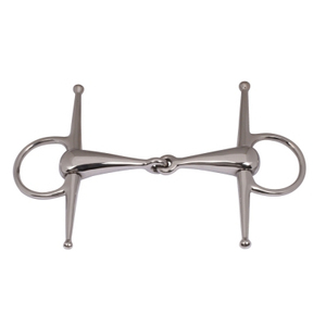 Bocado de acero inoxidable para caballo con boquilla de 3 alambres trenzados y discos grandes - Product Image 2