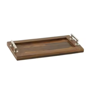Bandeja de Servicio de Madera con Asa para Cubiertos, Diseño Elegante, Vajilla, Bandeja para Servir Alimentos, Perfecta para Ocasiones - Product Image 3